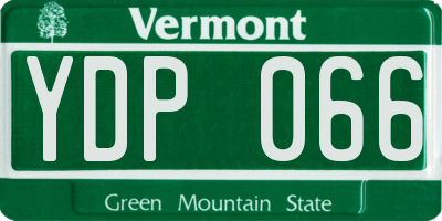 VT license plate YDP066