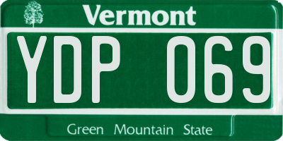VT license plate YDP069