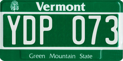 VT license plate YDP073