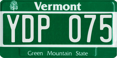 VT license plate YDP075