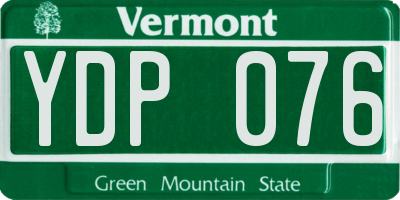 VT license plate YDP076