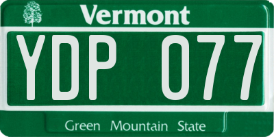 VT license plate YDP077