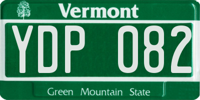 VT license plate YDP082