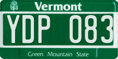 VT license plate YDP083