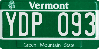 VT license plate YDP093