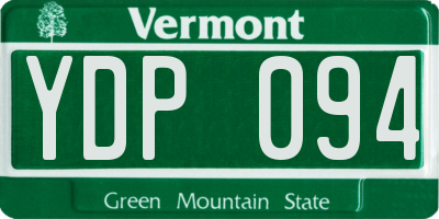 VT license plate YDP094