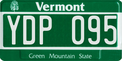 VT license plate YDP095
