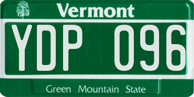 VT license plate YDP096