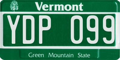 VT license plate YDP099