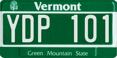 VT license plate YDP101