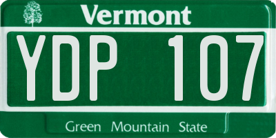 VT license plate YDP107