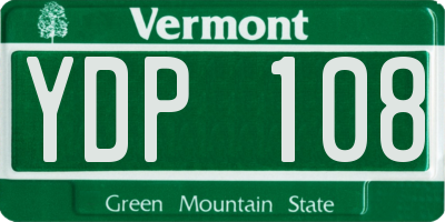 VT license plate YDP108