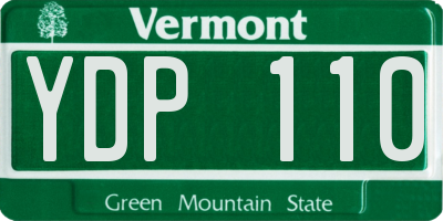 VT license plate YDP110