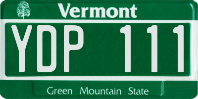 VT license plate YDP111