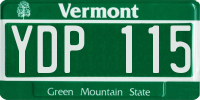 VT license plate YDP115