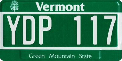 VT license plate YDP117