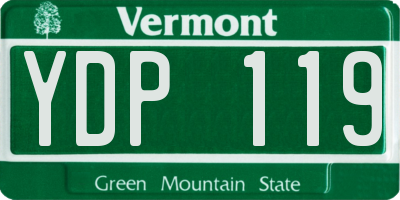 VT license plate YDP119