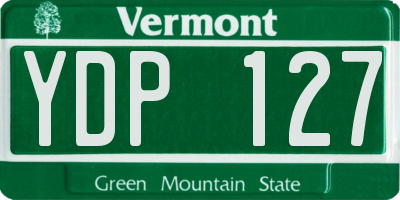 VT license plate YDP127