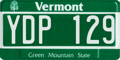 VT license plate YDP129