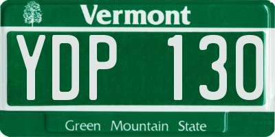 VT license plate YDP130