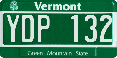 VT license plate YDP132