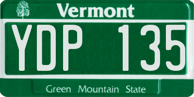 VT license plate YDP135