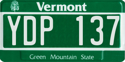 VT license plate YDP137