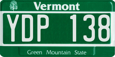 VT license plate YDP138
