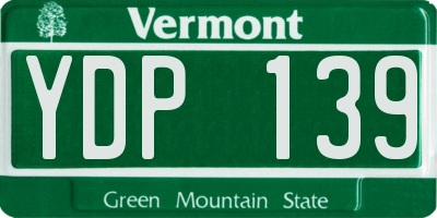 VT license plate YDP139