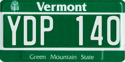 VT license plate YDP140