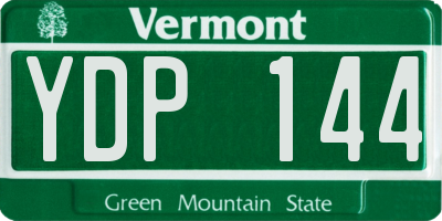 VT license plate YDP144
