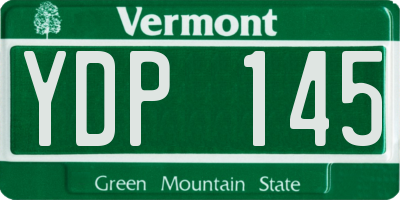 VT license plate YDP145