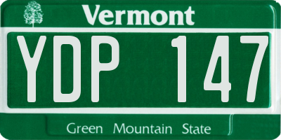 VT license plate YDP147
