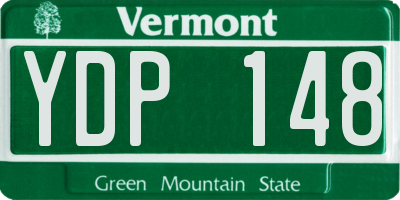 VT license plate YDP148