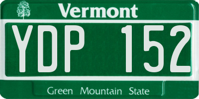 VT license plate YDP152