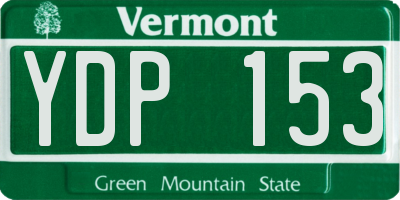 VT license plate YDP153