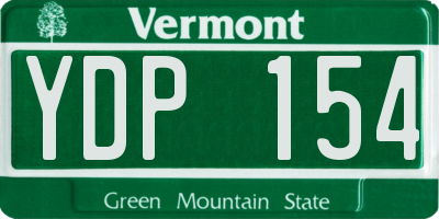 VT license plate YDP154