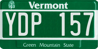 VT license plate YDP157