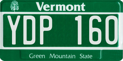VT license plate YDP160