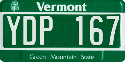 VT license plate YDP167