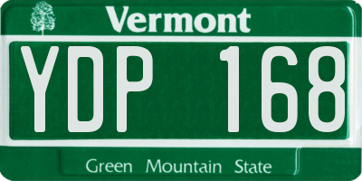 VT license plate YDP168