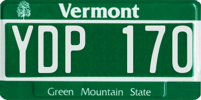 VT license plate YDP170