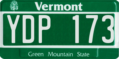 VT license plate YDP173