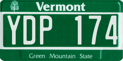 VT license plate YDP174