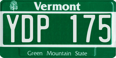 VT license plate YDP175