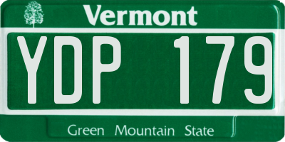 VT license plate YDP179