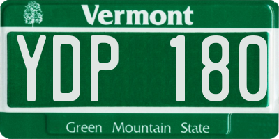 VT license plate YDP180
