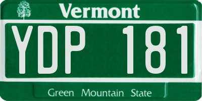 VT license plate YDP181