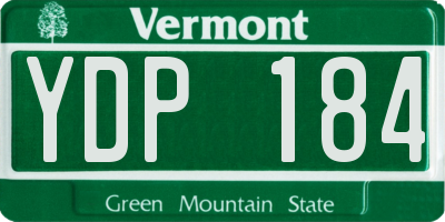 VT license plate YDP184
