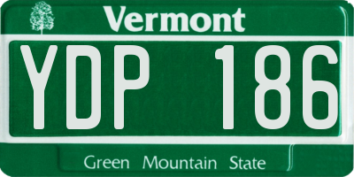VT license plate YDP186